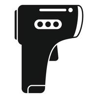 icono de pistola de termómetro vector simple. salud familiar