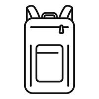 vector de contorno de icono de bolsa de portátil. caso de mochila