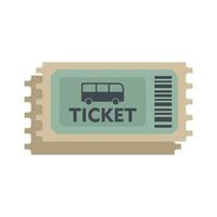 Validator bus ticket icon flat isolated vector