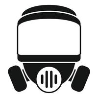 vector simple de icono de máscara de gas de seguridad. aire químico