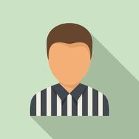 American football referee icon flat vector. Whistle penalty vector