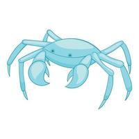 icono de cangrejo de mar, estilo de dibujos animados vector
