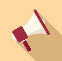 Megaphone database icon flat vector. Customer data vector