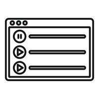 Change playlist icon outline vector. Music song vector