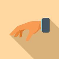 Move gesture icon flat vector. Finger hold vector