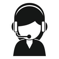 Call center agent icon simple vector. Service support vector