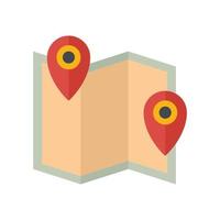 Business location map icon flat isolated vector