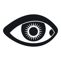 Eye icon, simple style vector