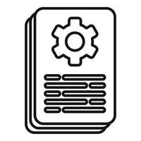 Redesign paper icon outline vector. Web ui vector