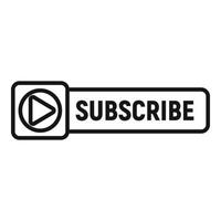 Subscribe banner icon outline vector. Email message vector