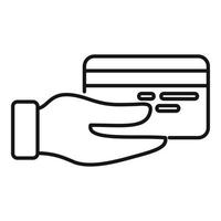 Credit card icon outline vector. Send money vector