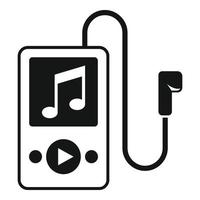 Music player icon simple vector. Playlist song vector