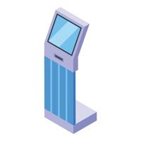 Touchscreen stand icon isometric vector. Smart digital vector