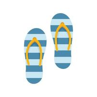 Sauna slippers icon flat isolated vector