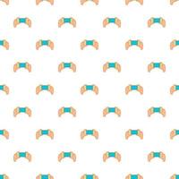 Hands holding cell phone pattern, cartoon style vector