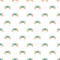 Hands holding cell phone pattern, cartoon style vector