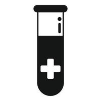 Medical test tube icon simple vector. Donate help vector