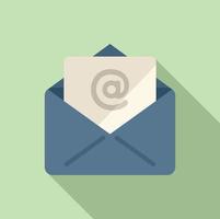 Study mail icon flat vector. Online school vector