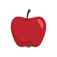 Red organic apple icon flat isolated vector