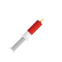 Blood syringe icon flat isolated vector