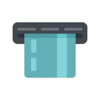 Atm credit card icon flat isolated vector