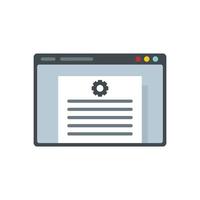 Web page innovation icon flat isolated vector