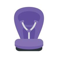 Safety baby car seat icon flat isolated vector