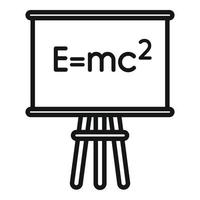 vector de contorno de icono de junta escolar. educacion estudiantil