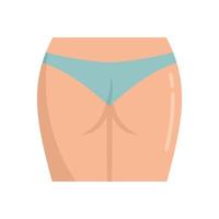 Leg laser hair removal icon flat isolated vector