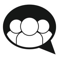 Group talk icon simple vector. Office chat vector