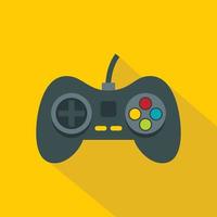 Video game controller icon, flat style vector