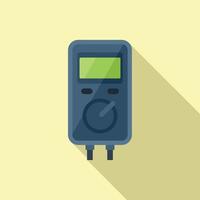 Service multimeter icon flat vector. Phone broken vector