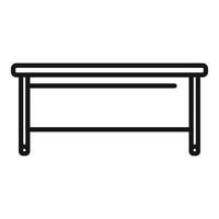 Table perspective icon outline vector. Kitchen wood vector