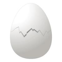 Break egg icon cartoon vector. Broken eggshell vector