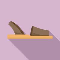 Boy sandal icon flat vector. Summer flop vector