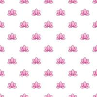 Lotus flower pattern, cartoon style vector