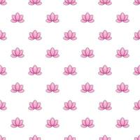 Lotus flower pattern, cartoon style vector