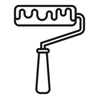 Redesign paint roller icon outline vector. Web ui vector