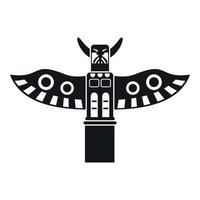 Traditional religious totem pole icon simple style vector