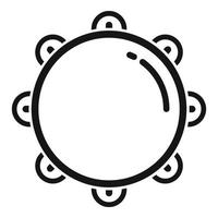 Percussion tambourine icon simple vector. Samba drum vector