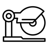 Circular saw stand icon outline vector. Home construction vector