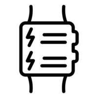 Smartwatch icon outline vector. Run program vector