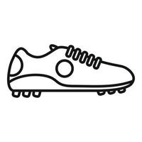 vector de contorno de icono de arranque deportivo. zapato de fútbol