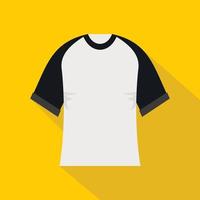 icono de camiseta de béisbol, tipo plano vector