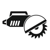 Circle electric saw icon simple vector. Power chain vector