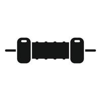Circuit resistor icon simple vector. Chip capacitor vector