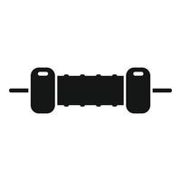 Circuit resistor icon simple vector. Chip capacitor vector