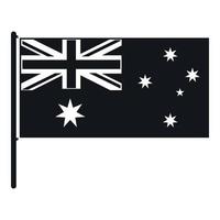 icono de la bandera australiana, estilo simple vector