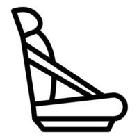 Strong seat icon outline vector. Safe drive vector