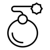 Mine bomb icon outline vector. Gold cart vector
